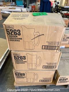 (3) Boxes of Libbey 5263 One Liter Pitchers 