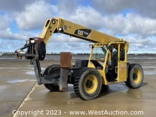 2008 Caterpillar TL642 Telescopic Forklift with Fork and Jib Attachments
