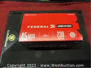 Federal American Eagle 45 Auto Ammo 1-Brick (100 Rounds)