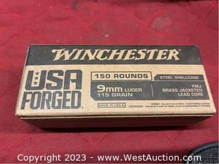 Winchester USA FORGED 9mm Ammo 1-Brick (150 Rounds)
