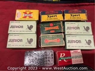 Asst. 22LR Ammo 11-Boxes (550 +- Rounds) Collector Boxes
