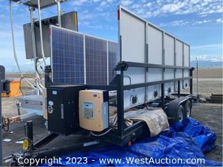 2013 Carson 10,000lb Flatbed Trailer with Mounted Solar Panels, Batteries, and Inverters