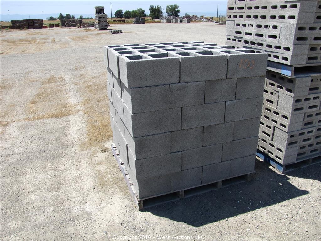 pallet of cinder blocks