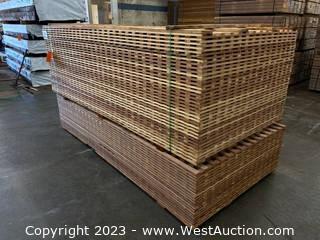 (55) 48”X96” Redwood Square Lattice Panels