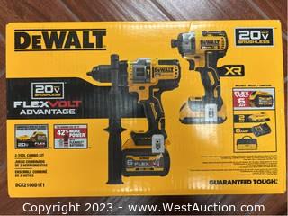 DeWalt 20v Brushless Flex Volt Hammer Drill Driver And Impact Driver Kit (New)