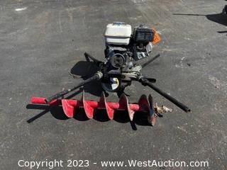 Ground Hog Mechanical Two-Man Earth Drill with Honda GX160 and Auger