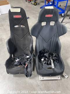Kirkey Aluminum Racing Seats with Harness and Brackets