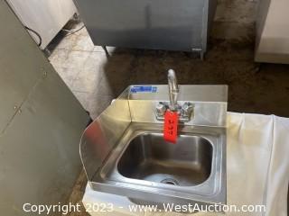 Universal Hand Sink with Left Side Splash Guard