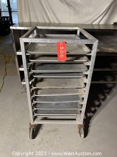 1/2 Bakers Rack with (10) Sheet Pans