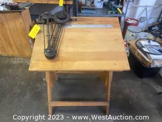 West Auctions - Auction: Jotham Lots ITEM: Drafting Table With ...