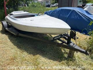 Fiberglass Jetboat with 1977 Coyote Trailer