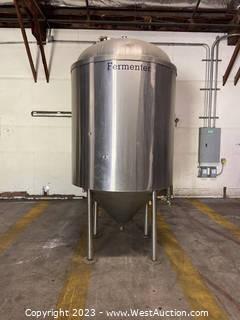 Stainless Steel Open Top Jacketed Fermenting Vessel Tank/Brite Beer Tank - 20BBL