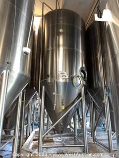 Stainless Steel Jacketed Fermentation Tank - 100BBL