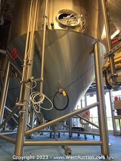 Stainless Steel Jacketed Fermentation Tank - 350BBL
