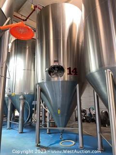 Century Manufacturing Stainless Steel Jacketed Fermentation Tank - 100BBL