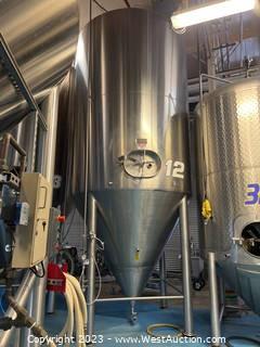 Century Manufacturing Stainless Steel Jacketed Fermentation Tank - 100BBL