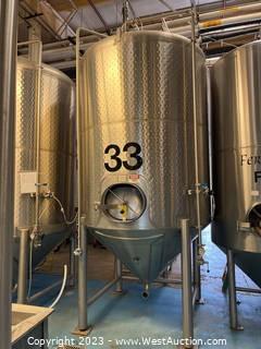 Quality Stainless Tanks Stainless Steel Jacketed Fermentation Tank - 60 BBL