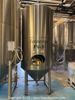 The Pub Brewing Company Stainless Steel Jacketed Fermentation Tank - 30 BBL