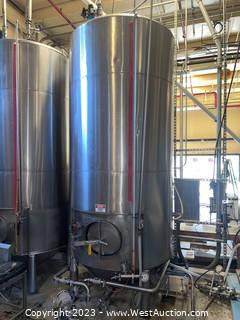 Stainless Steel Jacketed Water/Brite Beer Tank with Bonomi LS2-B Limit Switch - 50 BBL