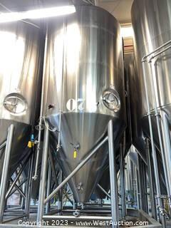 Stainless Steel Jacketed Fermentation Tank - 100BBL