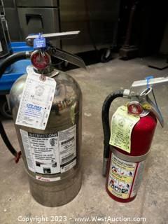 (1) K Class and (1) B Class Commercial Kitchen Fire Extinguishers