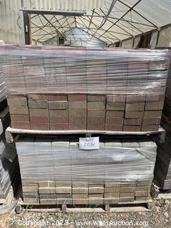 (2) Pallets of Mixed Style Mixed Color Square Pavers