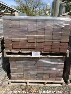 (2) Pallets of Mixed Style Mixed Color Square Pavers