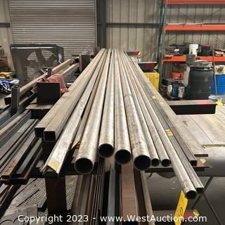Various Lengths of Stainless Steal Tube, Angle Iron, and Square Tubing 