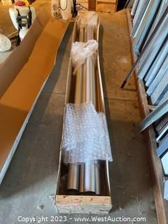(5) 3”x120” Aluminum Tubes
