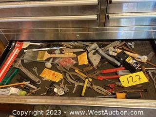 Contents of Drawer: Assorted Wrenches, Utility Blades, and More