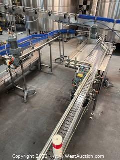 (1) Section of Motorized Conveyor from Bottling Line with (2) SEW Motors