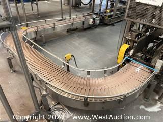 (1) Section Of Motorized Conveyor Table with (1) Nord Gear Motor