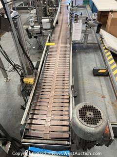(1) Section Of Motorized Conveyor Table with (1) Nord Gear Motor