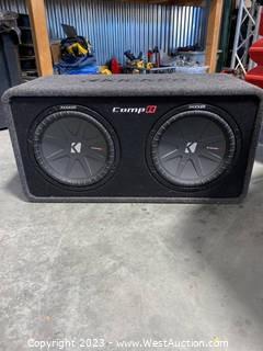 Bandpass Subwoofer Enclosure With (2) Kicker Comp 12" Woofers 