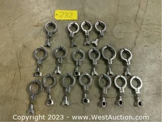 (16) Stainless Steel Tri Clamps