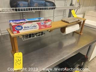Custom Wood Shelf With Contents 