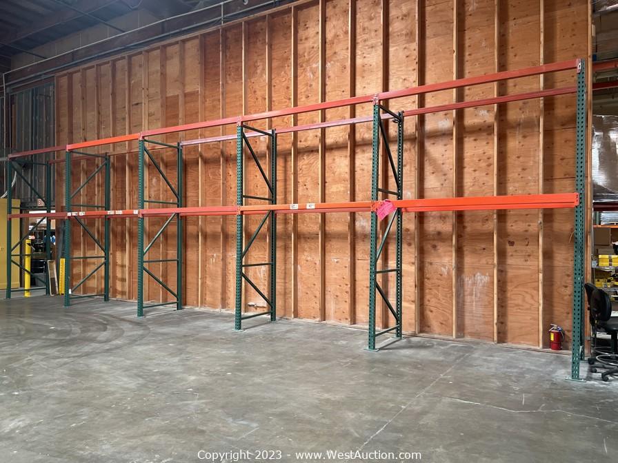 West Auctions Auction Pallet Racking, 1956 Aluminum Trailer, Home