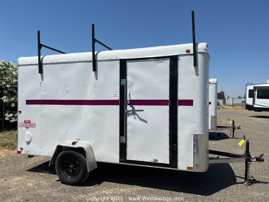 Fleet of 2021 Interstate Enclosed Cargo Trailers for Sale in Woodland, California 