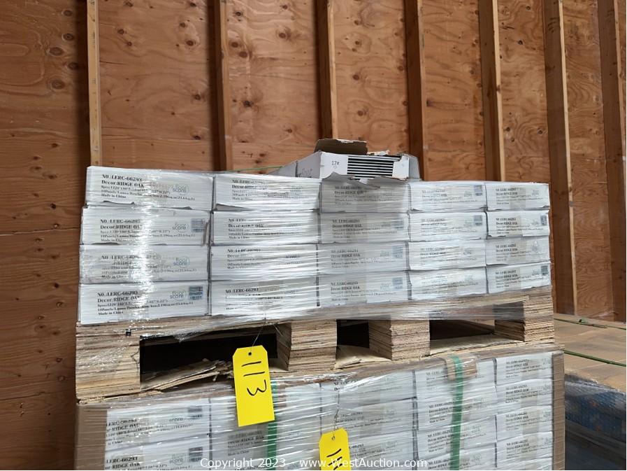 Surplus Auction of Laminated Flooring, Tools and More in San Jose, California