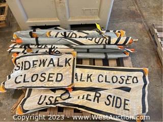 Sidewalk Closed Construction Signs 