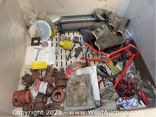 Contents of Bin, Pipe Fittings, Pressure Gages, Electrical Wires