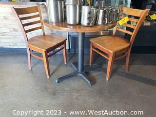 Dining Table With (2) Chairs (No Contents) 