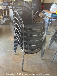 Stack Of (6) Metal Chairs