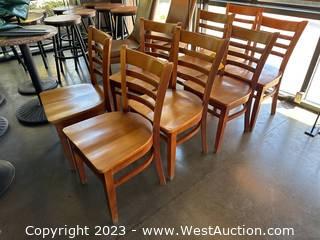 (8) Wood Chairs 