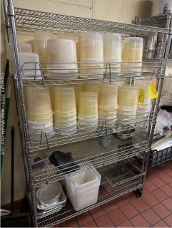 Contents of Rack: 3-Qt Tubs, Tin Baking Trays (Racking NOT Included)