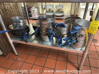 Bulk Lot: Winco Frying Pans, Pots With Heat Protective Handles