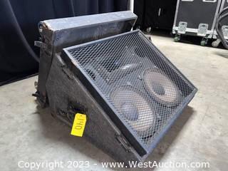 Custom Double 12” Bi-Amplified With Horn Stage Wedge Monitor By Flag Systems 