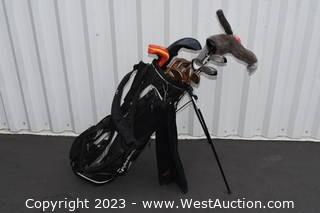 (13) Golden Bear, Callaway Golf clubs with bag