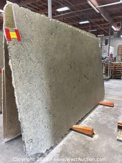(1) Slab of "Seafoam Green Brushed" Granite - 75"x131"  