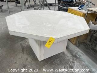 Fiberglass Table For 56” Or Larger Octagonal Stone Slab